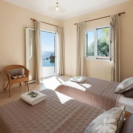 Villa Kyma, Kaminaki In Corfu With Private Pool And Spectacular Sea Views